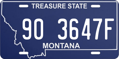 MT license plate 903647F