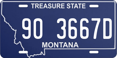 MT license plate 903667D