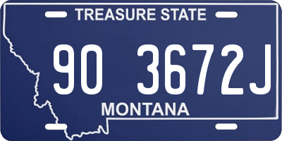 MT license plate 903672J