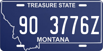 MT license plate 903776Z