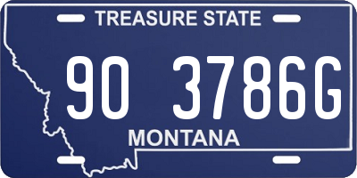 MT license plate 903786G