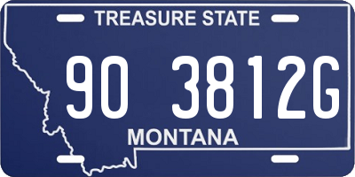 MT license plate 903812G