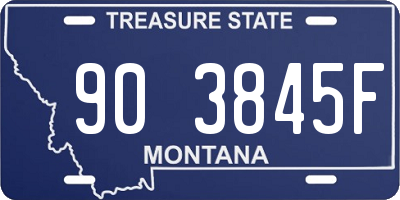 MT license plate 903845F