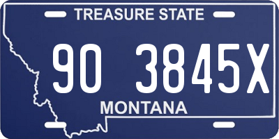 MT license plate 903845X