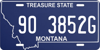 MT license plate 903852G