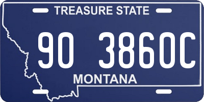 MT license plate 903860C