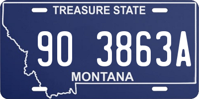 MT license plate 903863A