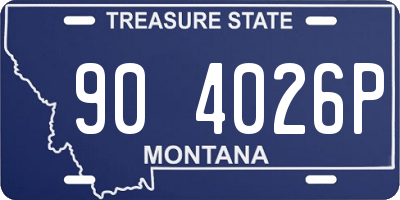 MT license plate 904026P