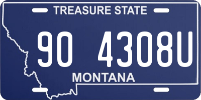 MT license plate 904308U