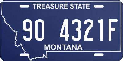 MT license plate 904321F