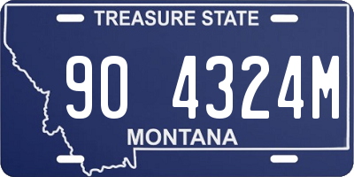 MT license plate 904324M