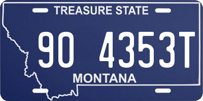 MT license plate 904353T