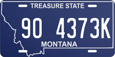 MT license plate 904373K