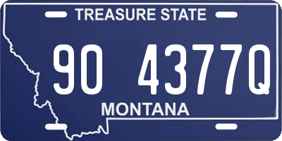 MT license plate 904377Q