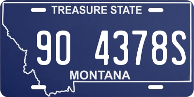 MT license plate 904378S