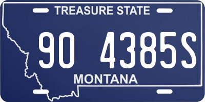 MT license plate 904385S