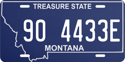 MT license plate 904433E