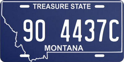 MT license plate 904437C