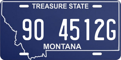 MT license plate 904512G