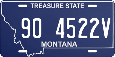 MT license plate 904522V