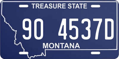 MT license plate 904537D