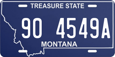 MT license plate 904549A