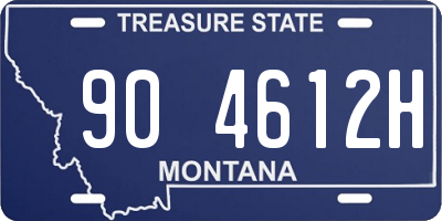MT license plate 904612H