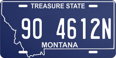 MT license plate 904612N