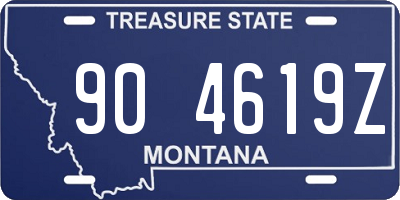MT license plate 904619Z