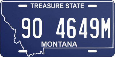 MT license plate 904649M