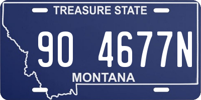 MT license plate 904677N