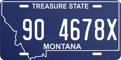 MT license plate 904678X