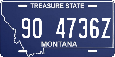 MT license plate 904736Z