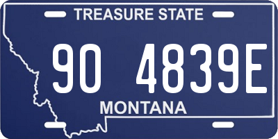 MT license plate 904839E