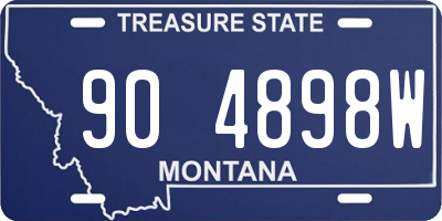MT license plate 904898W