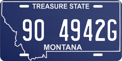 MT license plate 904942G