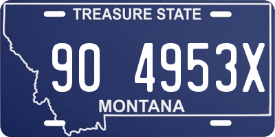 MT license plate 904953X