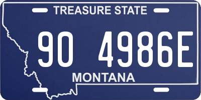 MT license plate 904986E