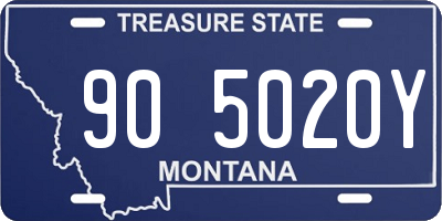 MT license plate 905020Y