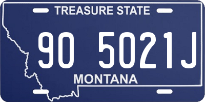 MT license plate 905021J