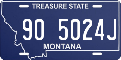 MT license plate 905024J