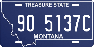 MT license plate 905137C