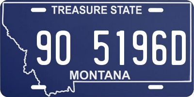 MT license plate 905196D