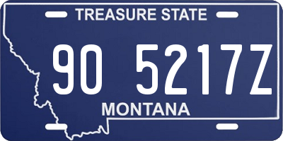 MT license plate 905217Z