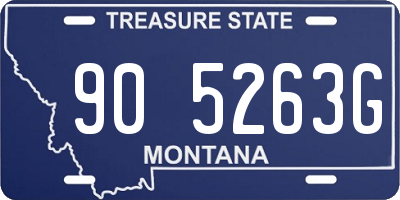 MT license plate 905263G