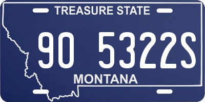 MT license plate 905322S