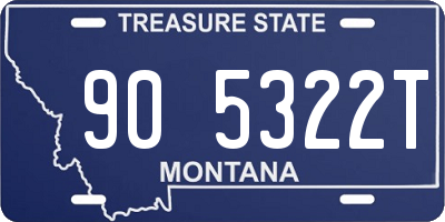 MT license plate 905322T