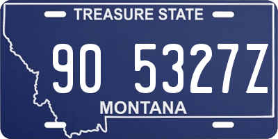 MT license plate 905327Z
