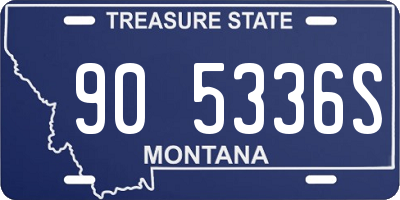 MT license plate 905336S