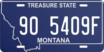 MT license plate 905409F